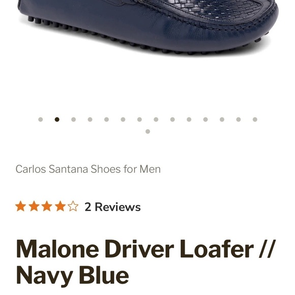 Carlos by Carlos Santana Blue Slip-On Loafers